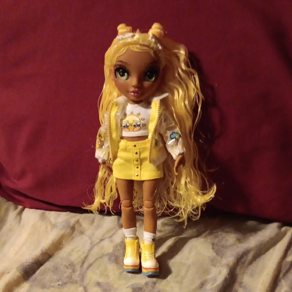 Chic Yellow Doll with Long Hair - Picture 1 of 1